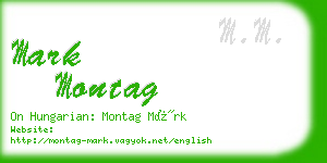 mark montag business card